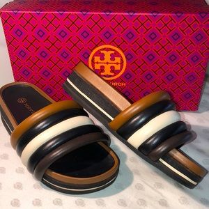***SOLD*** TORY BURCH PLATFORM SLIDES